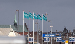 Forsea Ferries nye flag ved Terminalen i Helsingør 8. februar 2019