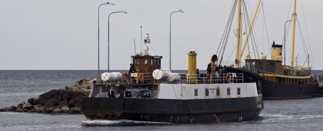 Skansehage ved Hundested med kurs mod Rørvig 22. februar 2013