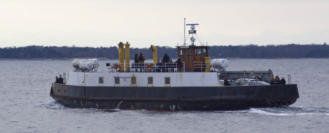 Skansehage ved Hundested med kurs mod Rørvig 22. februar 2013